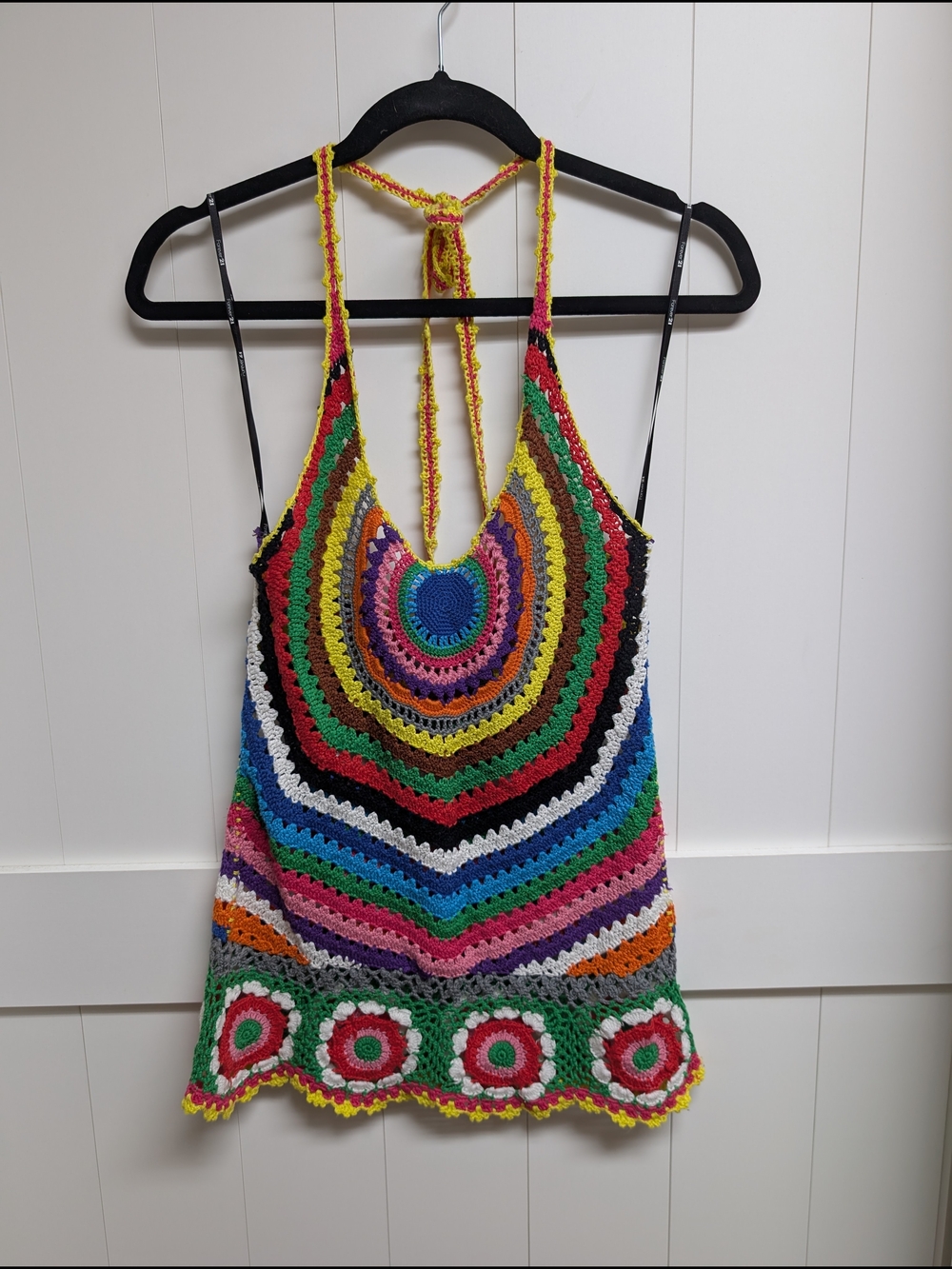 Forever 21 Multicolor Crochet Halter Top, Small